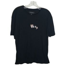 Pacsun Women's short sleeve black tee round neck relaxed fit‎ tee shirt